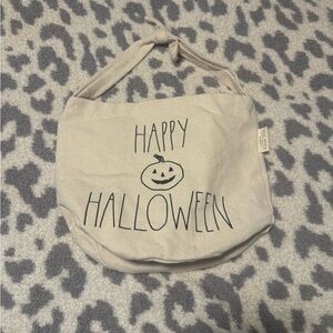 Rae Dunn Cream and Orange Halloween Artisan Tote